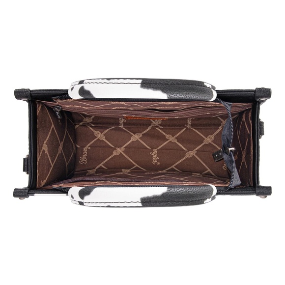 Wrangler Cow Print Concealed Carry Tote/Crossbody - Black - Picture 6 of 6